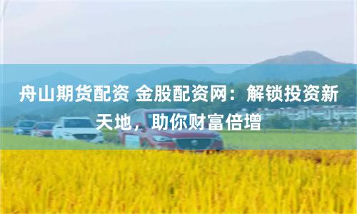 舟山期货配资 金股配资网：解锁投资新天地，助你财富倍增
